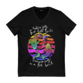 Just Two Lost Souls Swimming In A Fish Bowl Front Vneck Black - OtherBrick