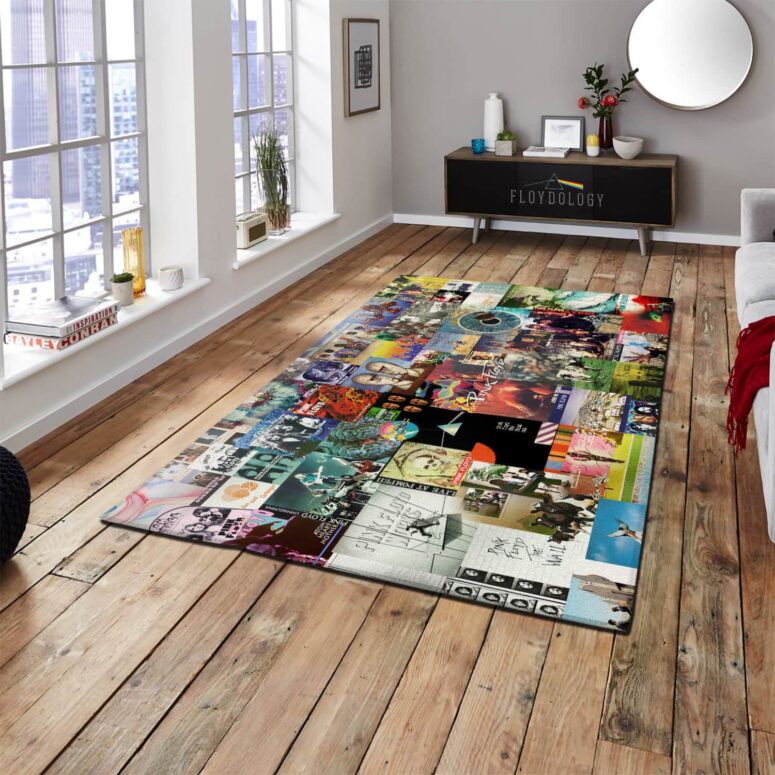 Pink Floyd Album Collage Rug Pink Floyd Album Collage Rug