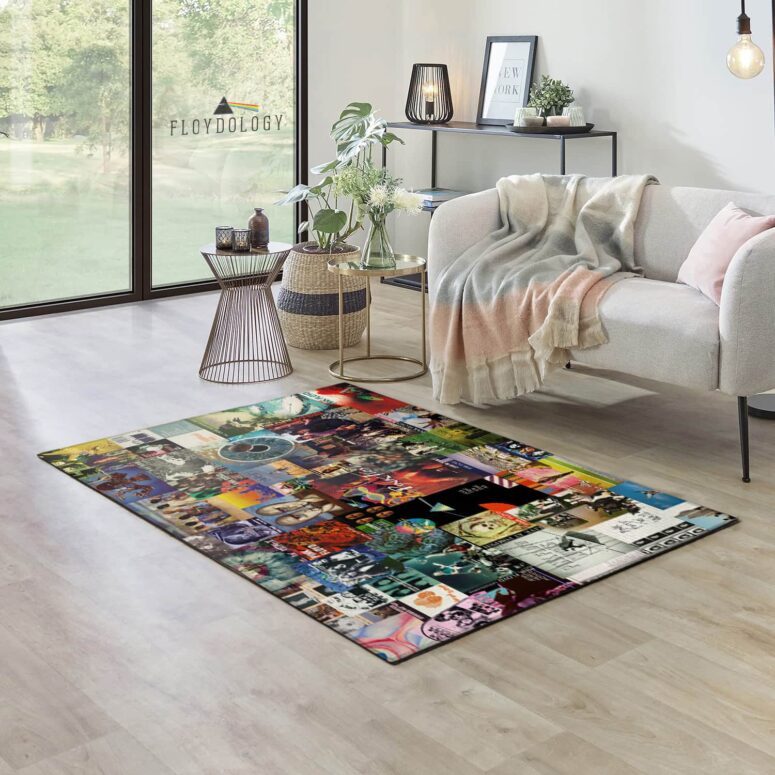 Pink Floyd Album Collage Rug Pink Floyd Album Collage Rug