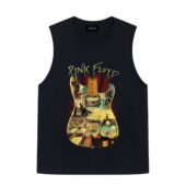 Pink Floyd And Guitar List Albums Art Front Tank Black - OtherBrick