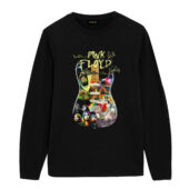 Pink Floyd Guitar Art Sign Front Longsleeve Black - OtherBrick