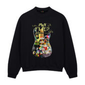 Pink Floyd Guitar Art Sign Front Sweatshirt Black - OtherBrick