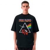 Retro Dark Side Of The Moon Pig Animals Front Shirt Man Black - OtherBrick