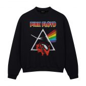 Retro Dark Side Of The Moon Pig Animals Front Sweatshirt Black - OtherBrick