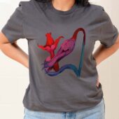 The Wall Love Flower Front Shirt Woman Grey - OtherBrick