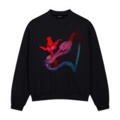 The Wall Love Flower Front Sweatshirt Black - OtherBrick
