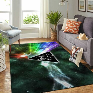 Dark Side Of Moon Galaxy Green Pink Floyd Rug