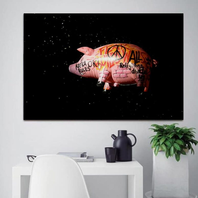 Pink Floyd's Flying Pig Canvas