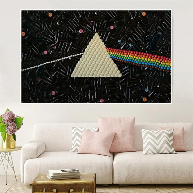 Dark Side Of The Moon Candy Pink Floyd Canvas
