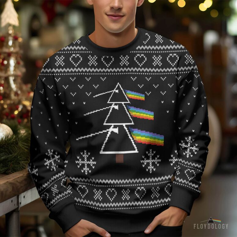 Dark Side Of Christmas Pink Floyd Black - Pink Floyd Ugly Christmas Sweater Dark Side Of Christmas Pink Floyd Black - Pink Floyd Ugly Christmas Sweater