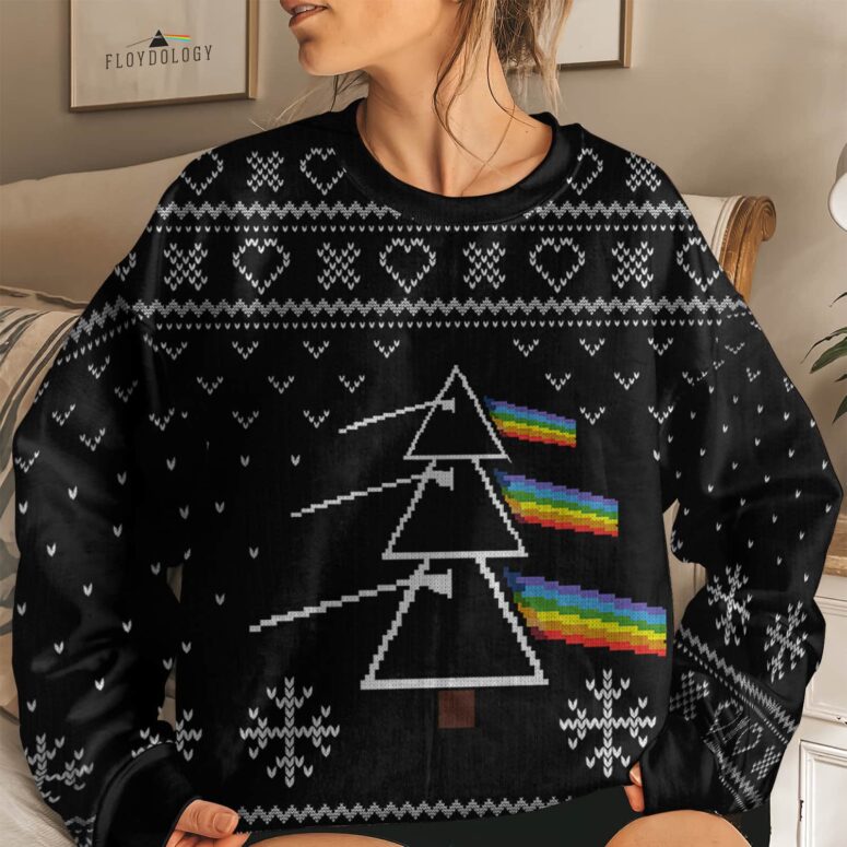 Dark Side Of Christmas Pink Floyd Black - Pink Floyd Ugly Christmas Sweater Dark Side Of Christmas Pink Floyd Black - Pink Floyd Ugly Christmas Sweater