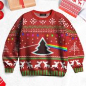 Dark Side Of Christmas Red - Pink Floyd Ugly Christmas Sweater