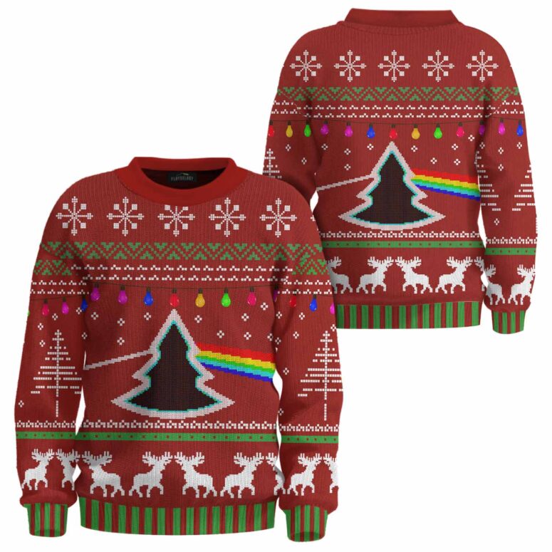 Dark Side Of Christmas Red - Pink Floyd Ugly Christmas Sweater