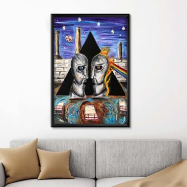 Pink Floyd Album Cover Drawing Art Canvas