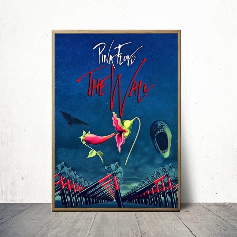 The Wall Hammer Flower Screaming Face Pink Floyd Canvas