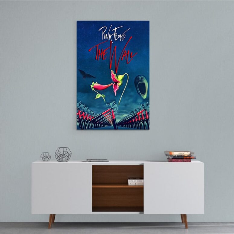 The Wall Hammer Flower Screaming Face Pink Floyd Canvas