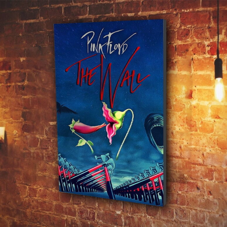 The Wall Hammer Flower Screaming Face Pink Floyd Canvas