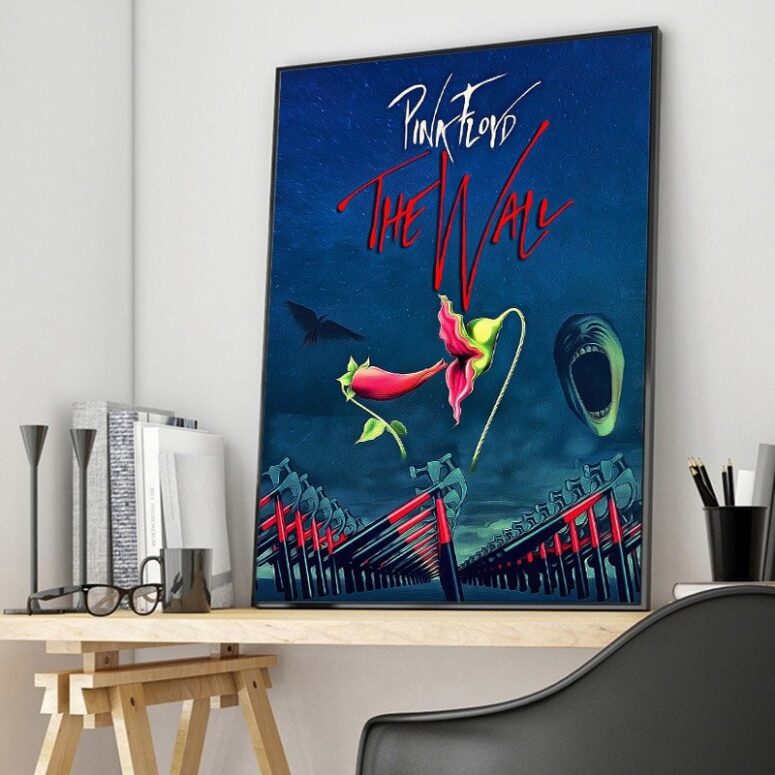 The Wall Hammer Flower Screaming Face Pink Floyd Canvas
