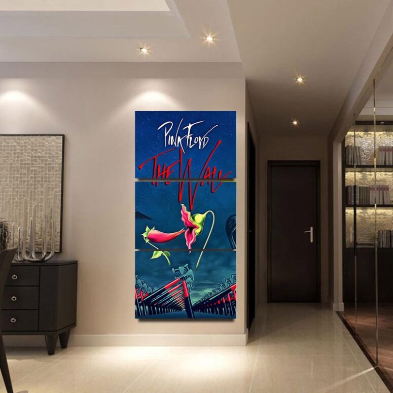 The Wall Hammer Flower Screaming Face Pink Floyd Canvas