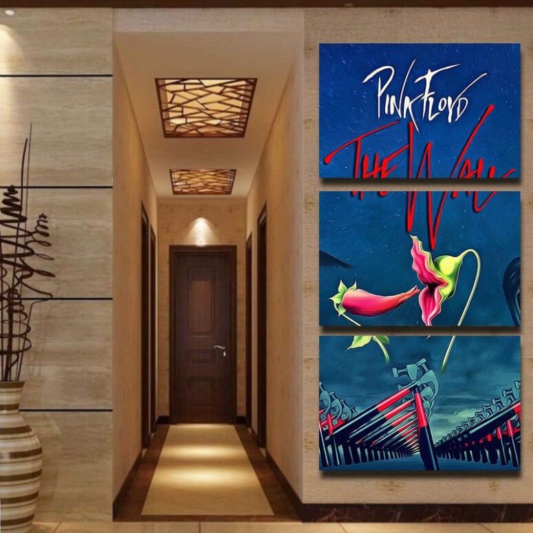 The Wall Hammer Flower Screaming Face Pink Floyd Canvas