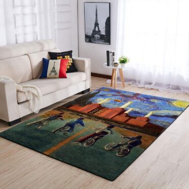 Pink Floyd Stranger Van Gogh Things Rug