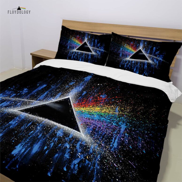 Pink Floyd Dark Side Of Moon Art Blue Bedding Set Pink Floyd Dark Side Of Moon Art Blue Bedding Set
