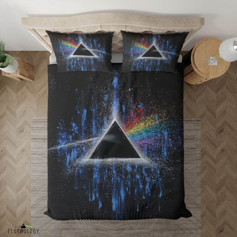 Pink Floyd Dark Side Of Moon Art Blue Bedding Set Pink Floyd Dark Side Of Moon Art Blue Bedding Set