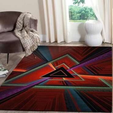 Pink Floyd Dark Side Of Moon Geometric Triangle Abstract Rug