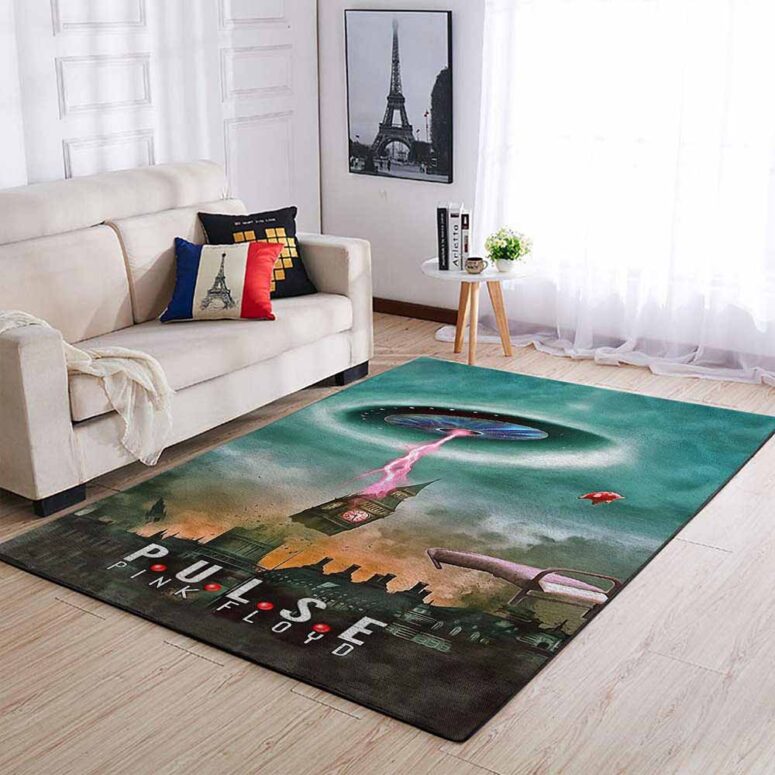 Pink Floyd Pulse Light Blue Walls Cartoon Art Rug Pink Floyd Pulse Light Blue Walls Cartoon Art Rug