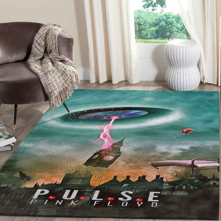 Pink Floyd Pulse Light Blue Walls Cartoon Art Rug Pink Floyd Pulse Light Blue Walls Cartoon Art Rug