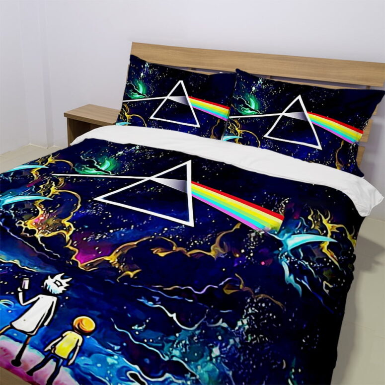 Rick and Morty The Dark Side Of The Moon Pink Floyd Bedding Set Rick and Morty The Dark Side Of The Moon Pink Floyd Bedding Set