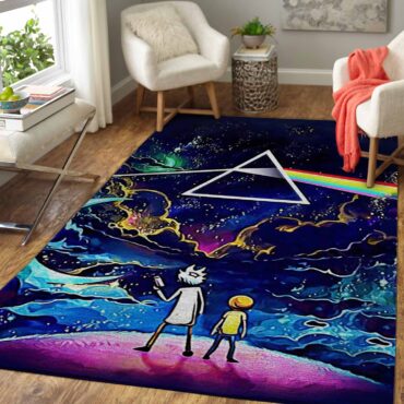 Rick and Morty The Dark Side Of The Moon Pink Floyd Rug