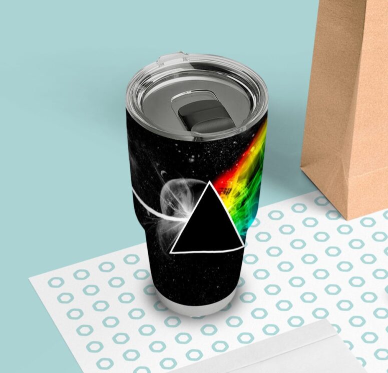 Dark Side Of the Moon in Space Stainless Steel Pink Floyd Tumbler Cup Dark Side Of the Moon in Space Stainless Steel Pink Floyd Tumbler Cup