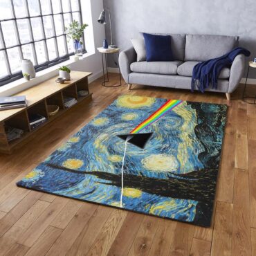 Starry Night Dark Side Of The Moon Van Gogh Pink Floyd Rug