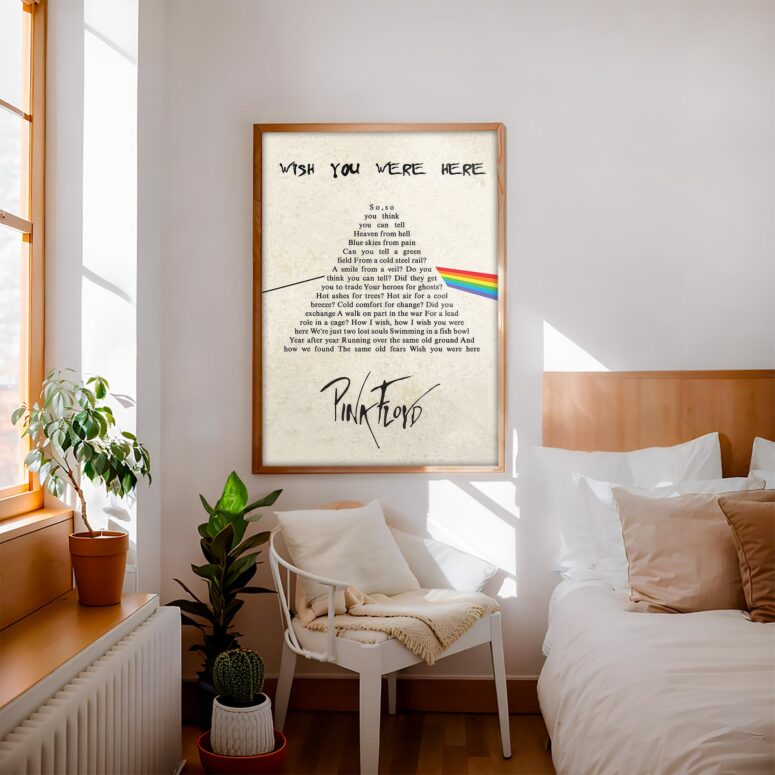 Wish you were here lyric DSOTM Artwork Pink Floyd Poster Wish you were here lyric DSOTM Artwork Pink Floyd Poster