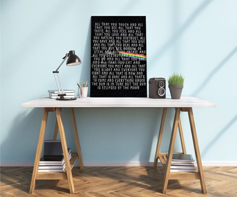 All that you touch and all that you see - Eclipse Lyrics - Pink Floyd Canvas