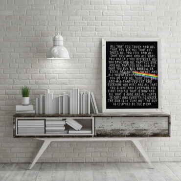 All that you touch and all that you see - Eclipse Lyrics - Pink Floyd Canvas