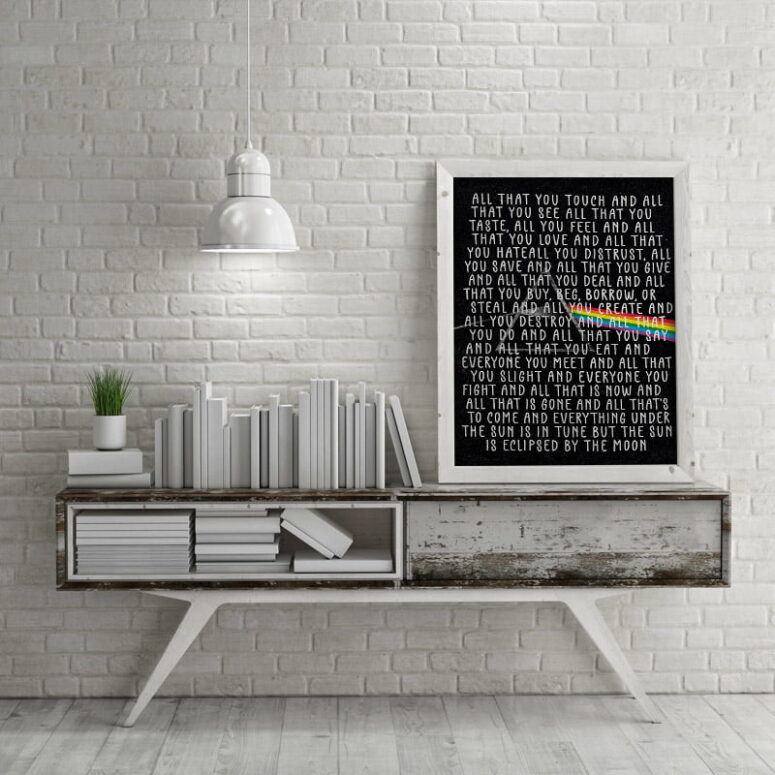 All that you touch and all that you see - Eclipse Lyrics - Pink Floyd Canvas