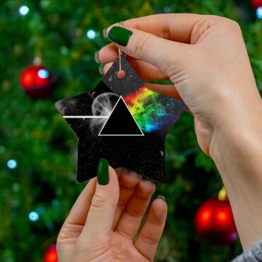 Dark Side Of the Moon in Space - Pink Floyd Ceramic Ornament