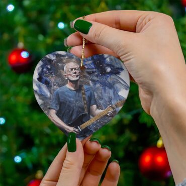 David Gilmour Oil Painting - Pink Floyd Ceramic Ornament
