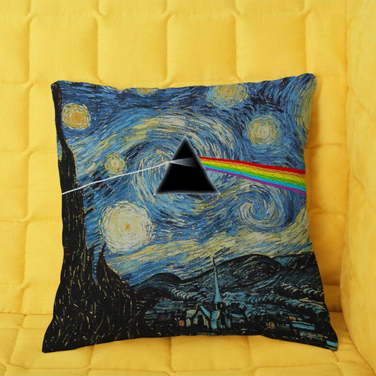 Starry Night Dark Side Of The Moon Van Gogh Pink Floyd Cushion Pillow Starry Night Dark Side Of The Moon Van Gogh Pink Floyd Cushion Pillow