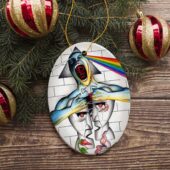 The Division Bell X Dark Side Of The Moon – Pink Floyd Ceramic Ornament Oval1 - OtherBrick