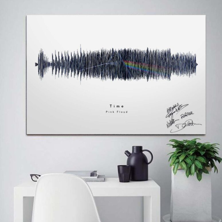 Time by Pink Floyd - Sound Wave Art Canvas Time by Pink Floyd - Sound Wave Art Canvas