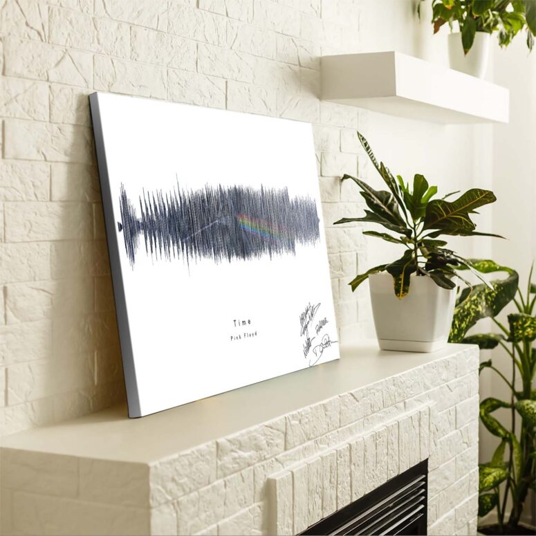 Time by Pink Floyd - Sound Wave Art Canvas Time by Pink Floyd - Sound Wave Art Canvas