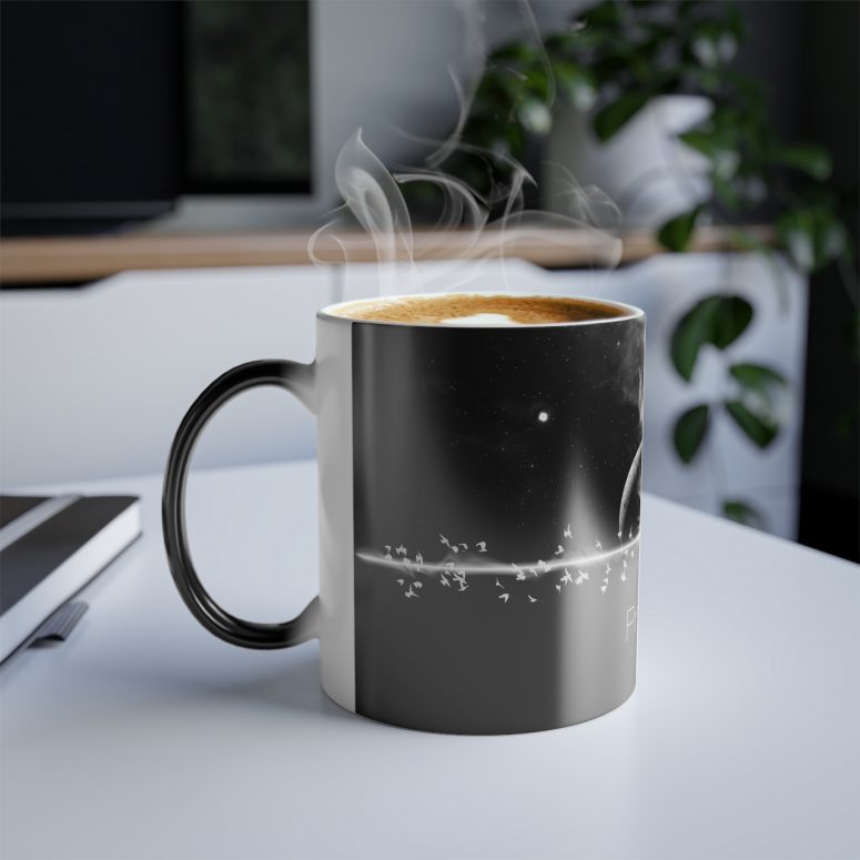 Dark Side Of the Moon in Space Color Changing Pink Floyd Mug Dark Side Of the Moon in Space Color Changing Pink Floyd Mug
