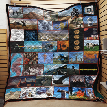 Pink Floyd DSTOM Pulse WYWH Time Album Cover Collage Quilt