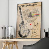 Wish You Were Here Pink Floyd Lyrics Poster Print Canvas Hd Painting Vertical3theate - OtherBrick