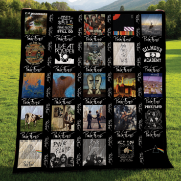 Pink Floyd Song Lyric Album Collage Art Quilt