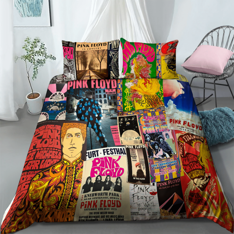 Pink Floyd Vintage Rock Concert Bedding Set