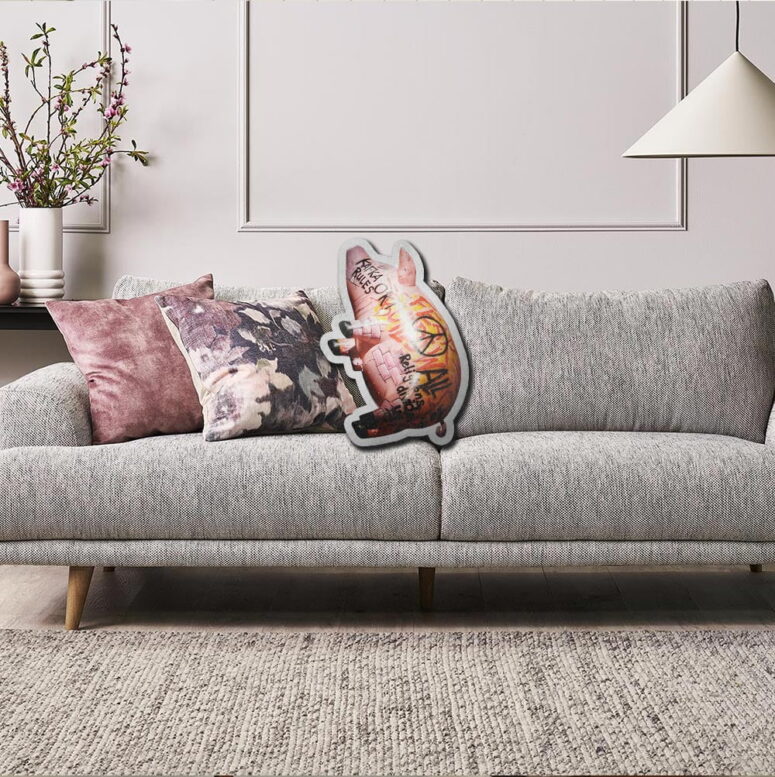 Pink Floyd's Flying Pig Pillow